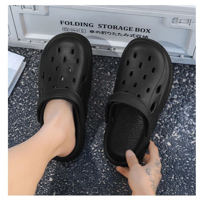 Mens Summer Beach Sandals Unisex Casual Garden Clogs Outdoor Wide Toe Cross Sandals for Ladies Non Slip House Shower Slippers