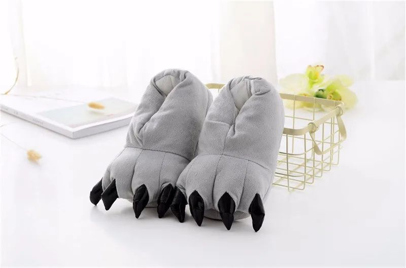 Stitch Animal Paw Slippers For Boy Girl Unisex Kids Cute Monster Claw Slippers Cartoon Soft Plush Warm Home Slippers Child Shoes