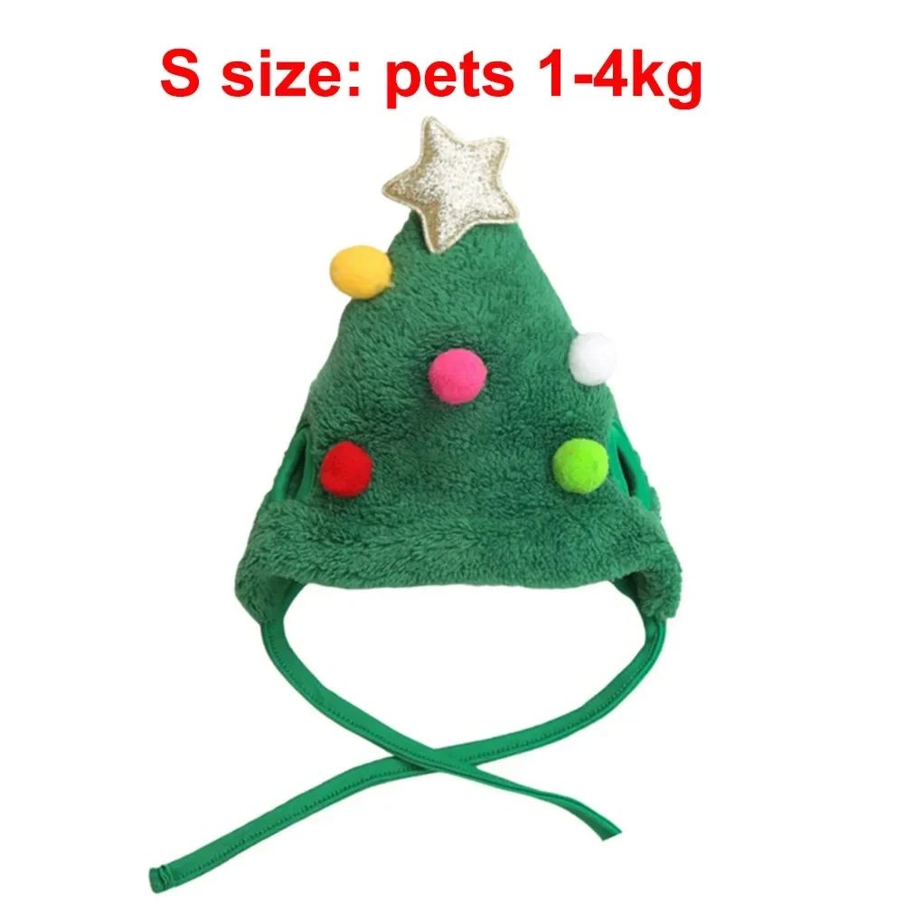 1Pcs Funny Dog Christmas Hat Pets Santa Bibs New Year Party Cosplay Costume Puppy Cap Cute Cats Bandana Clothes Accessories Gift