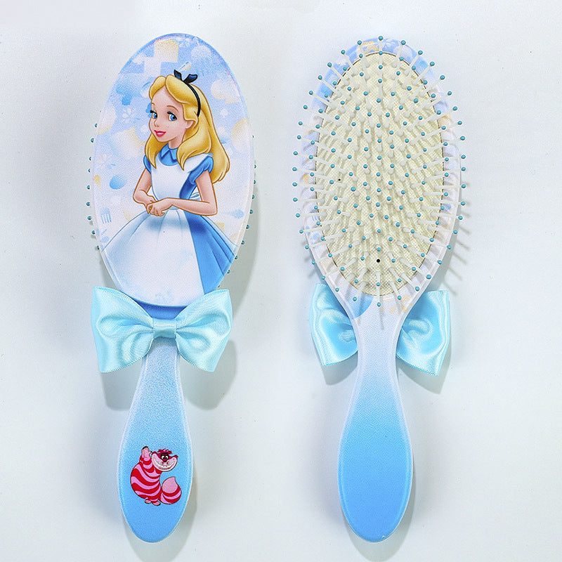 Disney Princess Theme Air Cushion Combs The Little Mermaid Ariel Princess Elsa Anna Children Cute Hair Massage Comb Girls Gifts