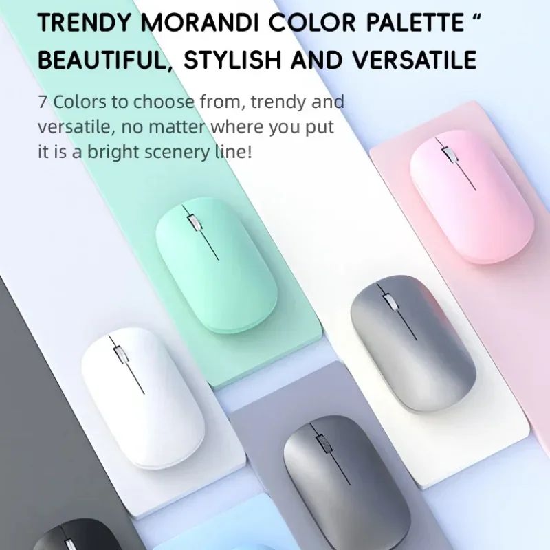Xiaomi Wireless Mouse Bluetooth Silent 2.4G Dual-mode Type-C Charging Ergonomic Morandi Portable Laptop Office Gaming Mouse