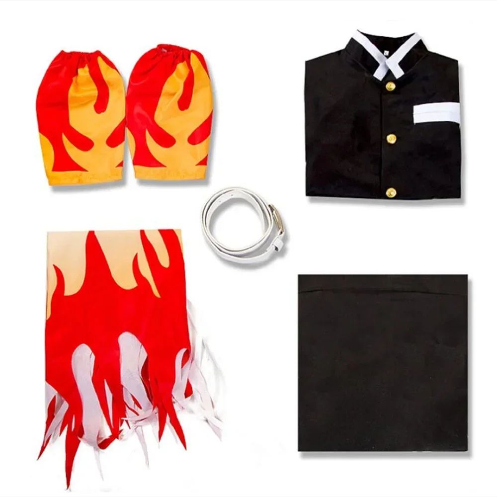 2026 Anime Rengoku Kyojuro Cosplay Costumes Train Mugen Robe Suits For Wigs Cos Outfit Party