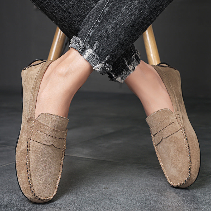 Fashion Suede Men Casual Shoes Breathable Comfort Slip-on Mens Driving Shoes Luxury Brand Men Loafers Mens Lazy Shoes Moccasins