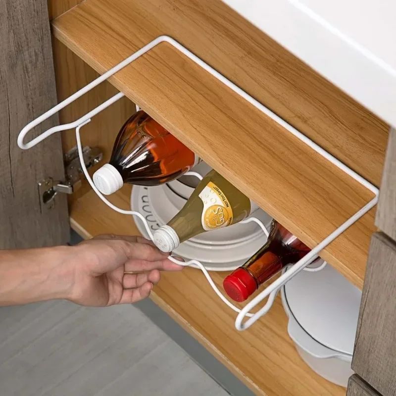Kitchen Supplies Refrigerator Organizer Rack Inside Shelf Beer Wine Bottle Holder Rack Kitchen Storage Shelves Accessories Tools