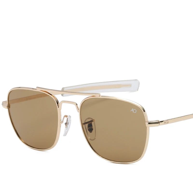 Fashion Aviation Sunglasses Men Luxury Brand Designer Square Sun Glasses for Male American Army Military Oculos