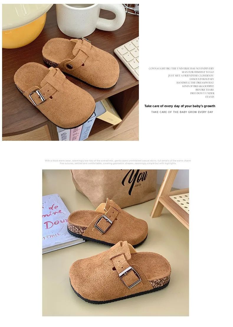 2025 Children's Birkfoot Summer New Anti-slip Soft Bottom Single Shoes Girls Boys Baby Bean Bean Birk Foot Slippers Summer