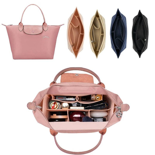 Custom Felt Bag Organizer forLongchamp Tote Purse Insert LinerPockets Travel Storage Essential ChristmasBag Fashion Enthusiasts