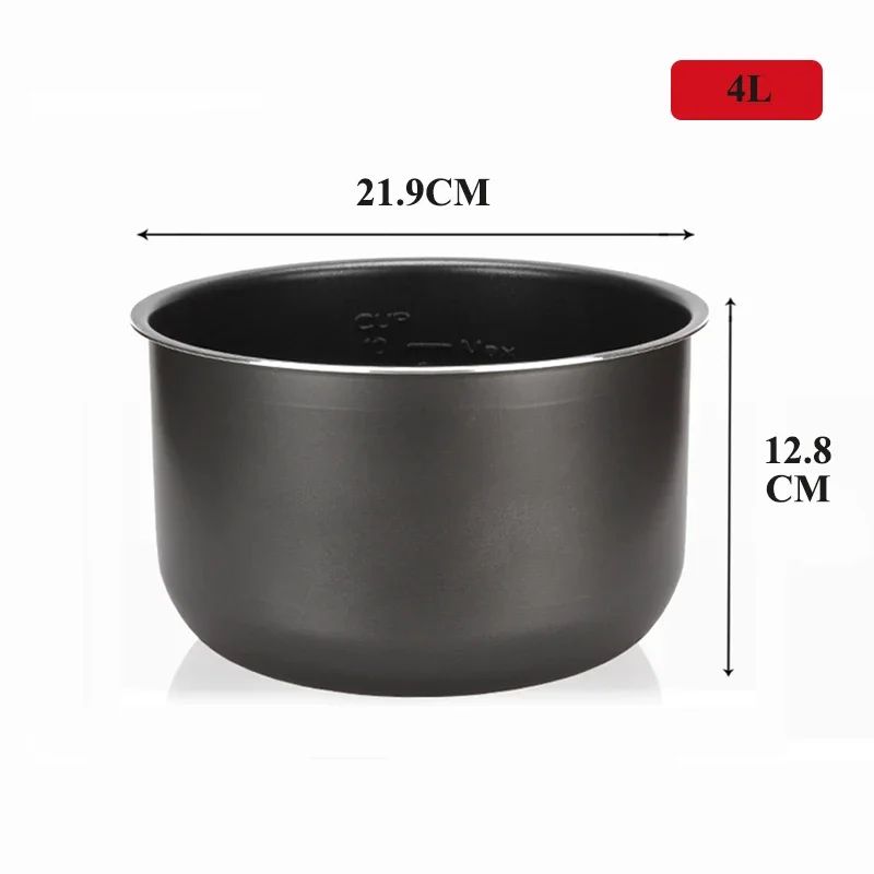 Electric Pressure Cooker Liner 1.6/3/4/5/6L Non-stick Rice Pot Gall Black Crystal Inner Accessories Cooker Parts only for Midea