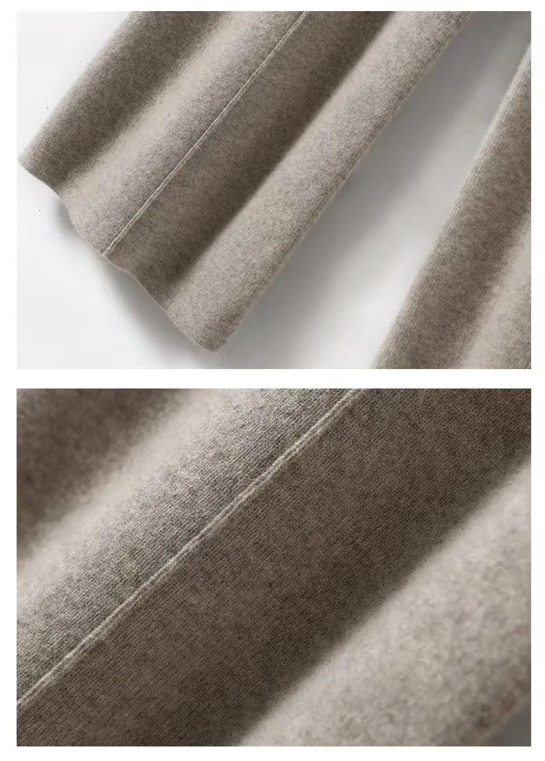 High Waist Knitted Woolen Wide Leg Pants Autumn Winter New Style Drapey Floor-Length Casual Trousers Skin-friendly Warm