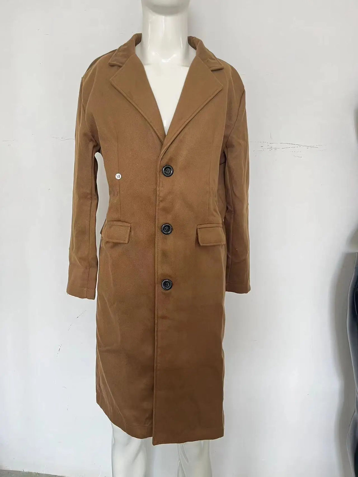 Autumn and Winter Casual Men's Clothing, British Style Woolen Overcoat, New Korean Style Solid Color Long Windbreaker S-XXXL