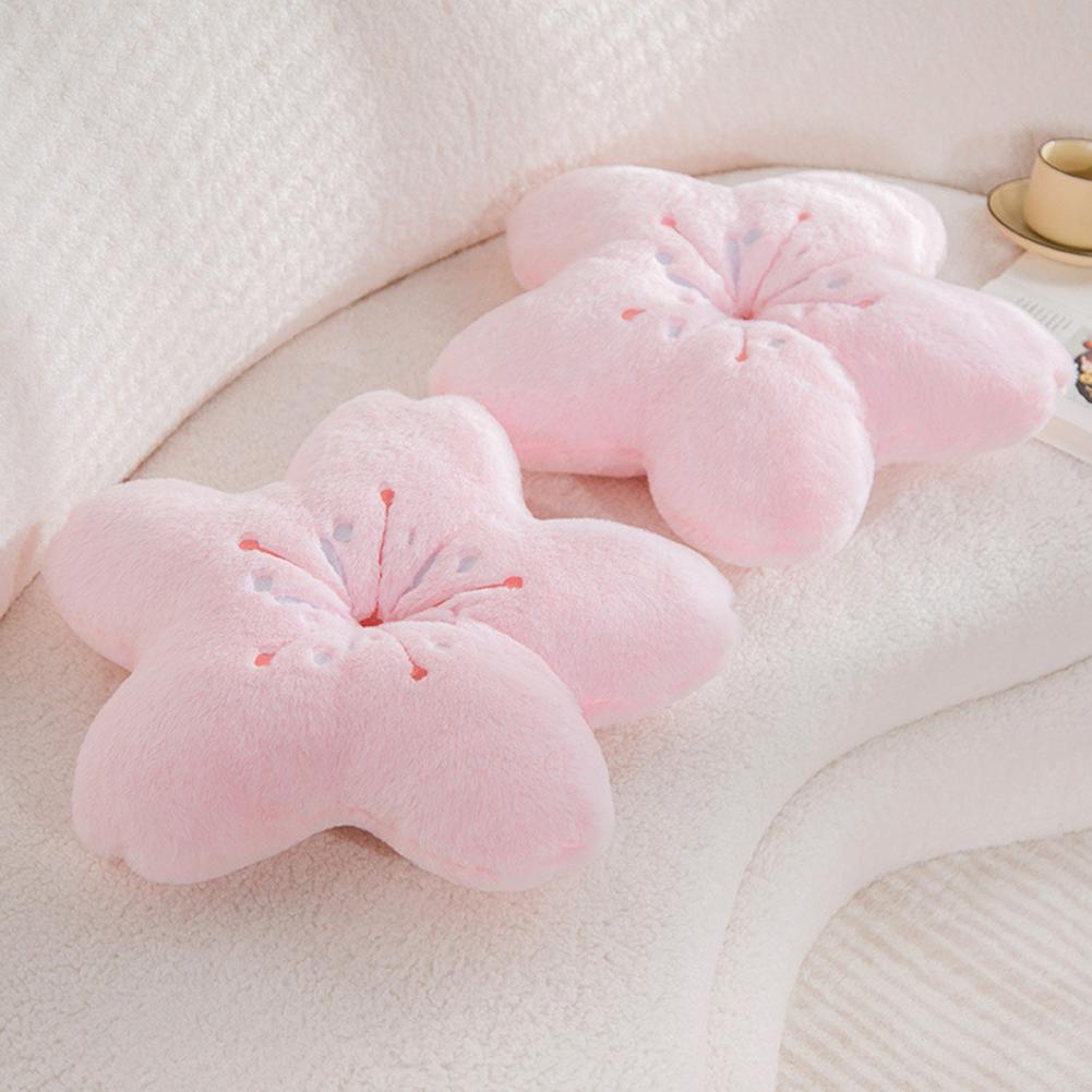 Cherry Blossom Throw Pillow Kawaii Sakura Flower Plush Pillow Bedroom Living Room Decor Bay Window Floor Seat Cushion Tatami