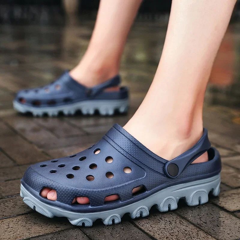 Men Clogs Sandals Outdoor Casual Shoes EVA Lightweight Slippers Summer Sandalias Platform Hombre Women Beach Large Big Size 50