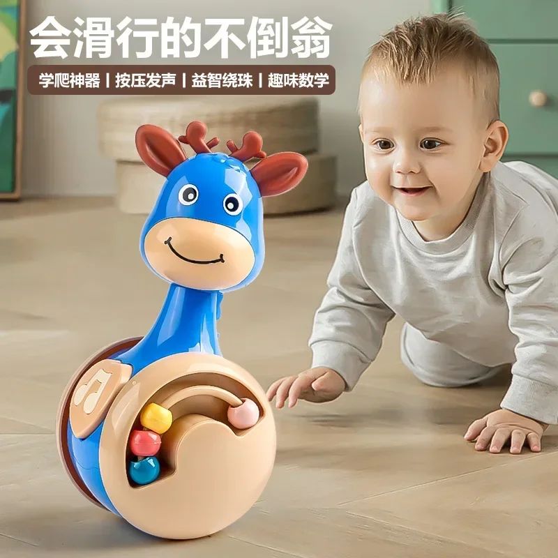 Tumbler Wobbler Toys for Infant Boy Girl - Perfect for Learning To Climb & Early Education! Roly Poly Baby Toys 6 To 12 Months