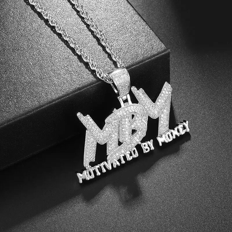 Bling Iced Out Pistol Pendant Submachine Gun Necklace Men Personality Hip Hop Rock Punk Cool Street Party Jewelry Gift