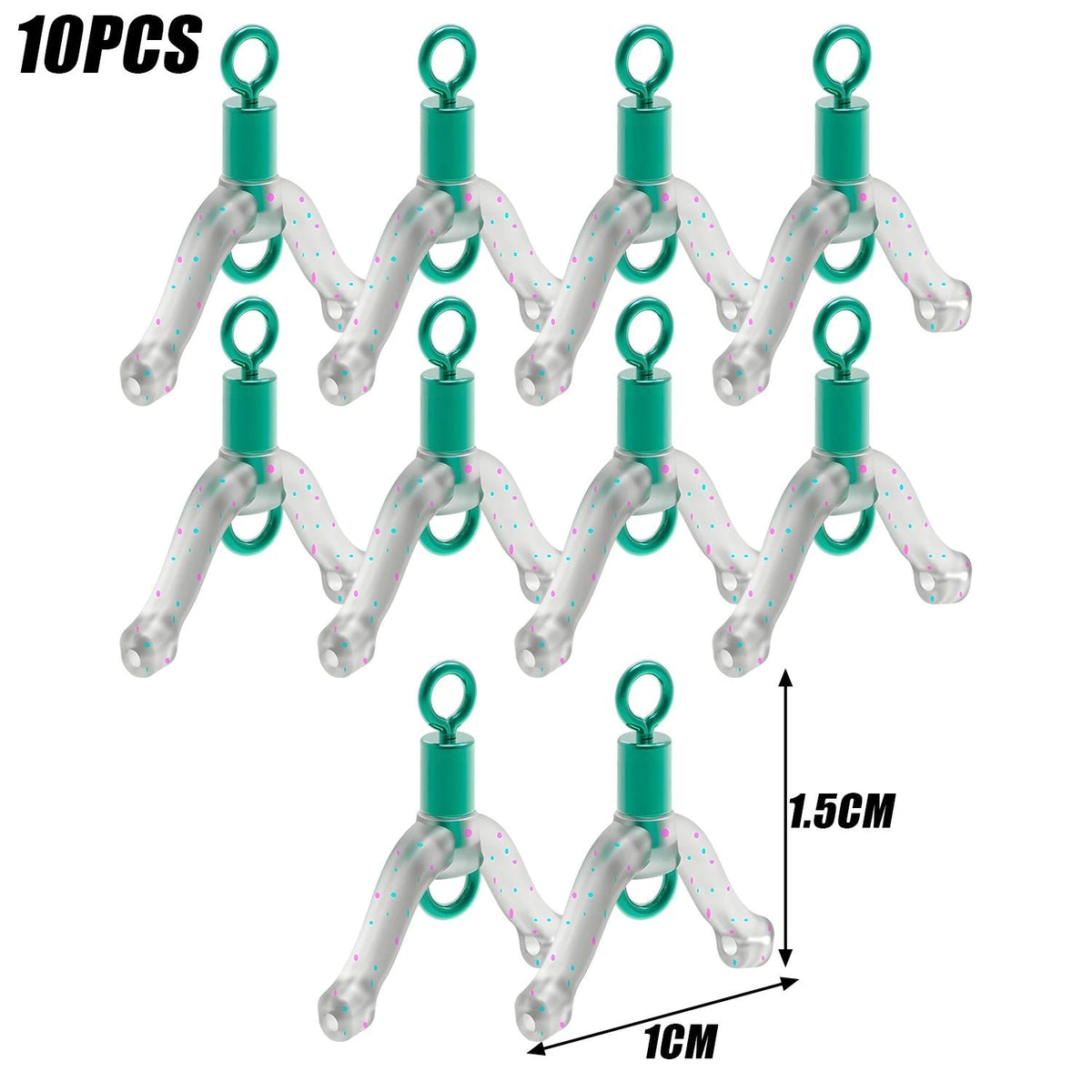 Fishing Hook Separator Anti Tangle Boom Green Silicone Bifurcator High Elastic Subline Splitter Lure Rigging Accessories Tool