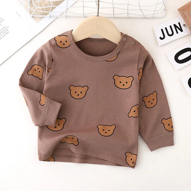 Baby Clothes 2pcs Sets Autumn Winter Baby Pajama Set Bottom Underwear Two-piece Set Cotton Baby Boy Long Sleeves Outfit