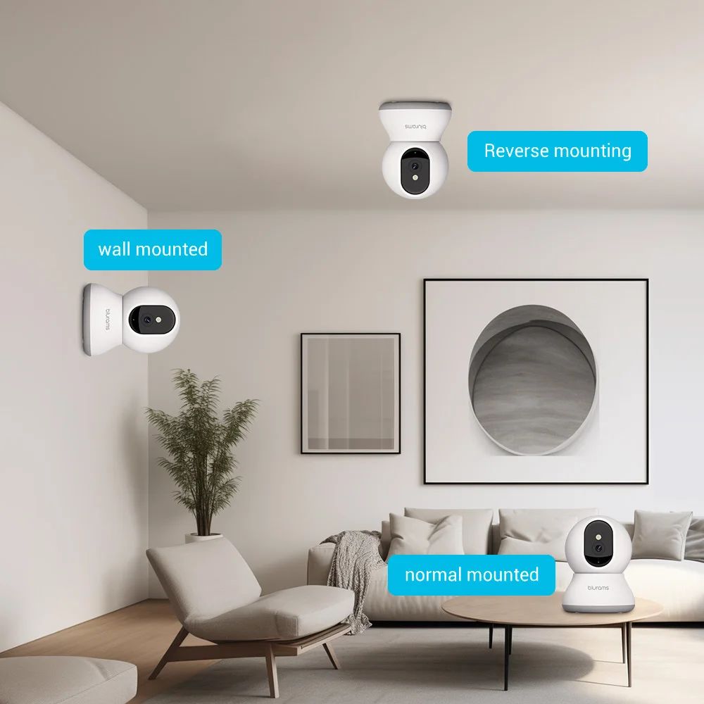 Blurams Indoor Security Camera 2K, Home Security Camera for Dog/Elder, Security Camera with One-Touch Call Update A31S-2pc