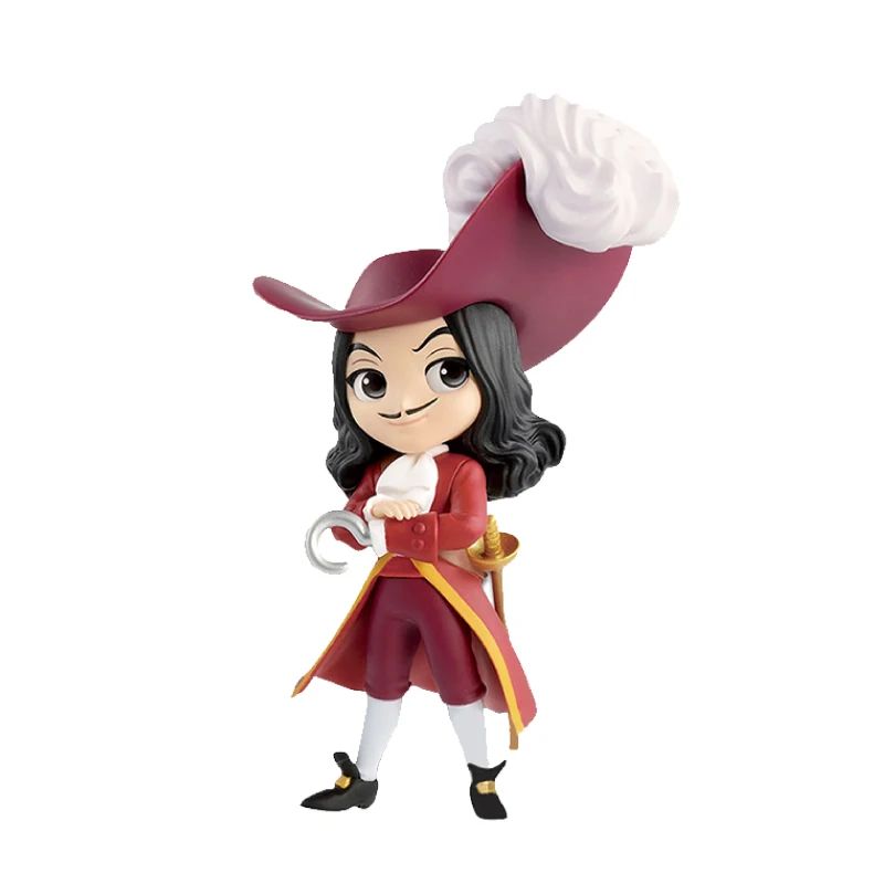 Bandai Original Disney Anime Figure Sitting Villain Doll Q Version Kids Toys Home Decoration Girl'S Birthday Model Cute Toy Gift