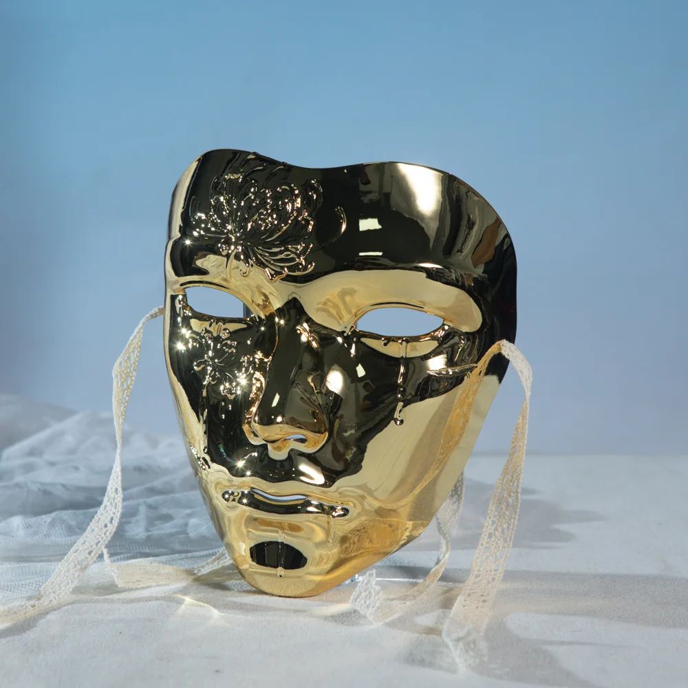 Mask Retro Hand Drawing Fashion Men and Women SameStyle Ancient Style Adult Style Hanfu Props Ball Party Secret Room Accessories