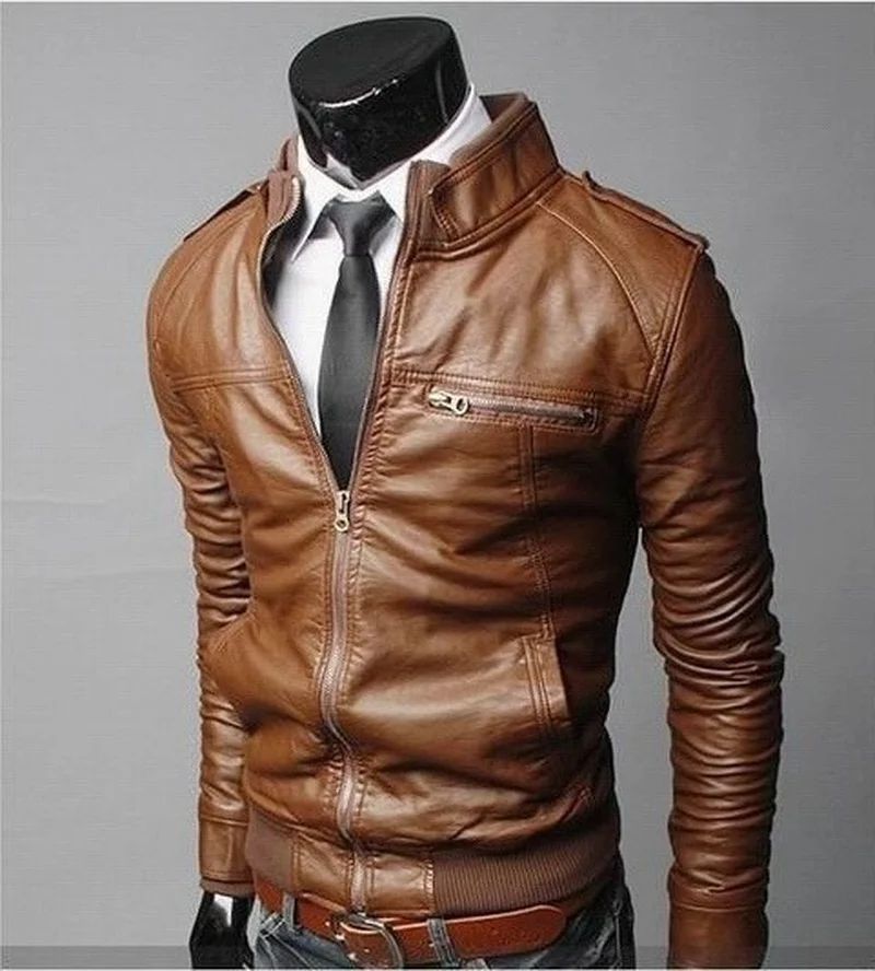 MRMT 2025 Brand New Men's Motorcycle Leather Jacket Slim Men Leather Jacket Outer Wear Clothing For Male Garment Man Jackets