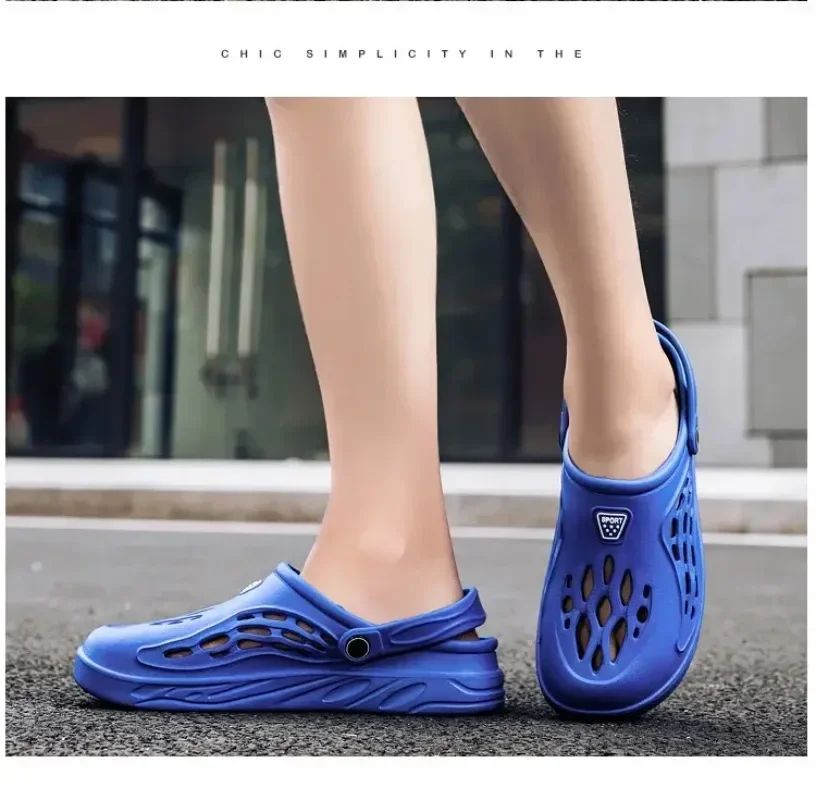 Outdoor Sandals for Men and Women Summer Clogs EVA Slippers Plus Size 47 48 49 Men Garden Shoes Beach Sandals Breathable Clogs