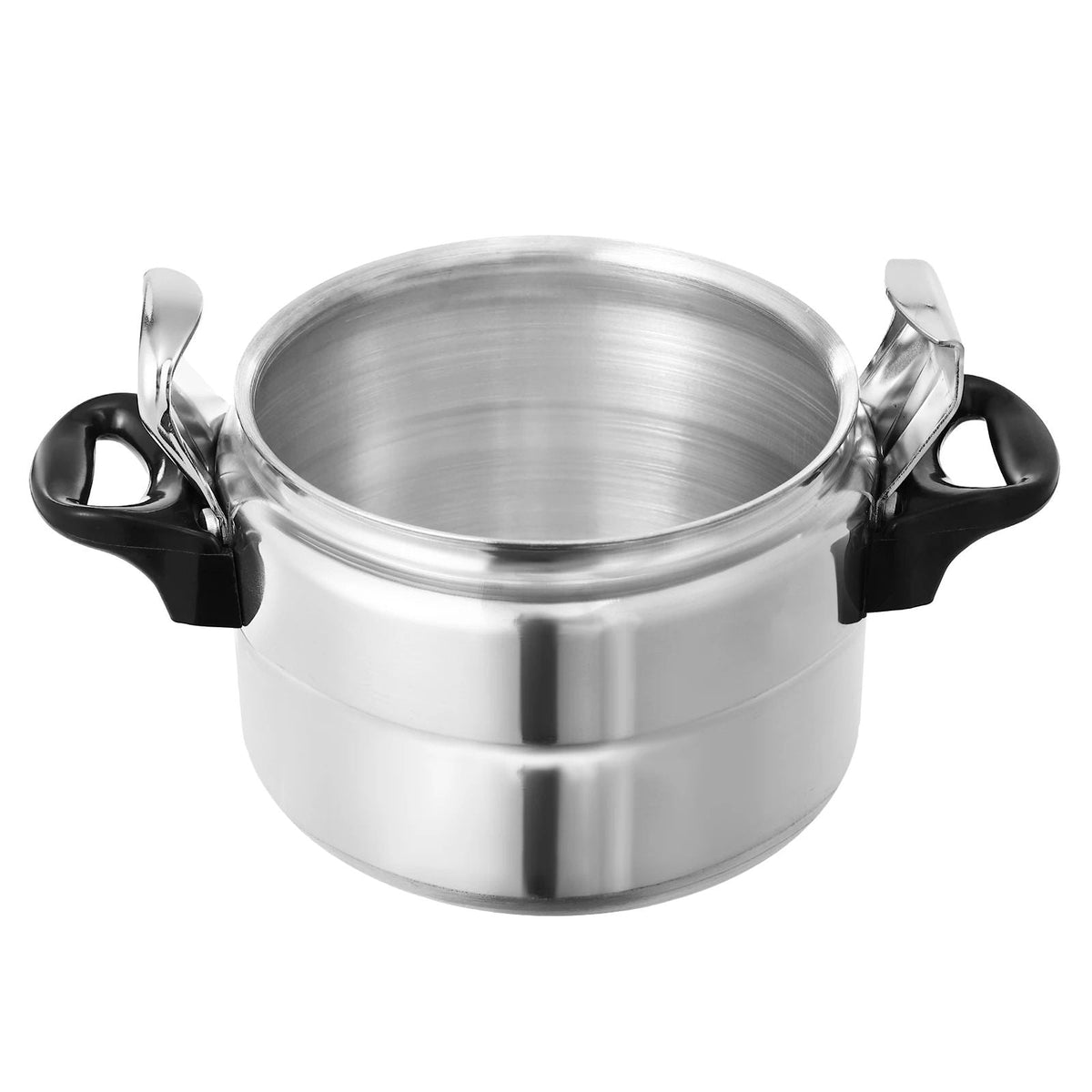 Aluminum Pressure Cooker Induction Compatible Cookware with Spring Valve Safeguard Devices 3L/3.17Qt Capacity For Electric, Gas