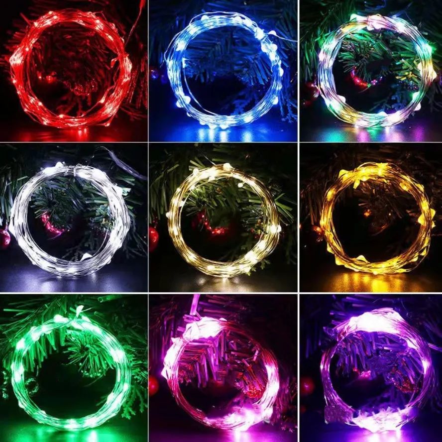 USB String Lights 8 Function Remote Control LED Fairy Lights Christmas Garland for New Year Wedding Party Tree Garden Decoration