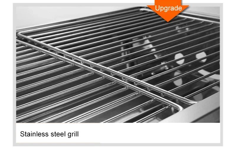 Stainless Steel Charcoal Grill Barbecue Tool Portable Free Installation Handle Folding BBQ Cooking Grid For Park