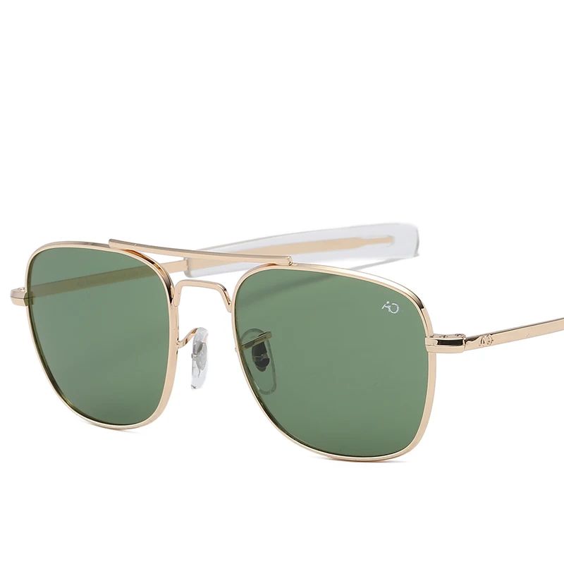 Fashion Aviation Sunglasses Men Luxury Brand Designer Square Sun Glasses for Male American Army Military Oculos