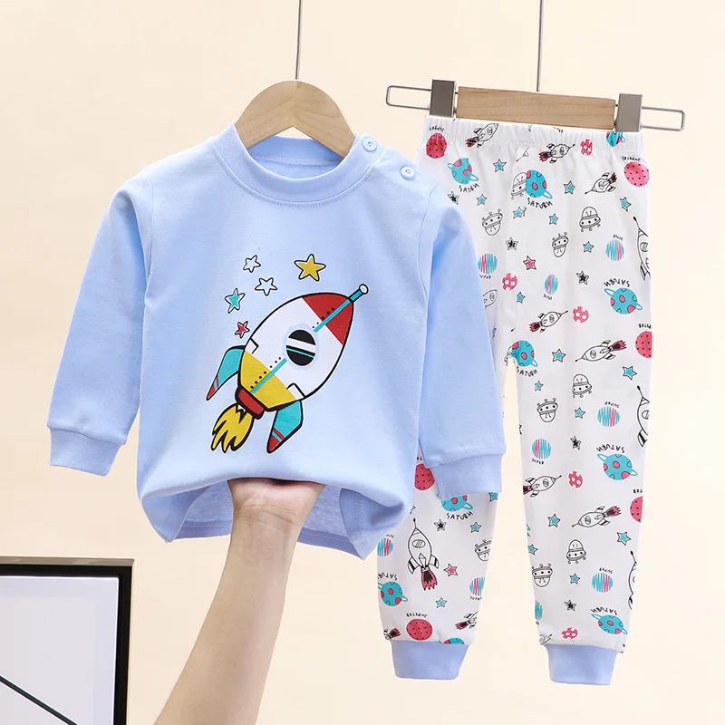 Animal Sleepwear Children Pajamas Sets Unisex Kids Autumn Clothing Durable Soft Warm Comfort Baby Fall Clothes Cartoon