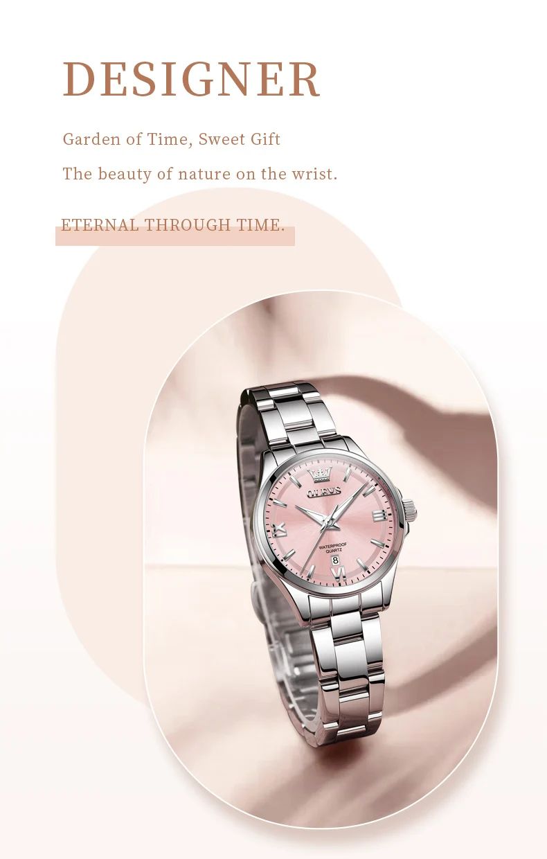 OLEVS 3668 Women Watch Luxury Original Waterproof Stainless Steel Quartz Watch Roman Automatic Date Women Watch Reloj Para Mujer