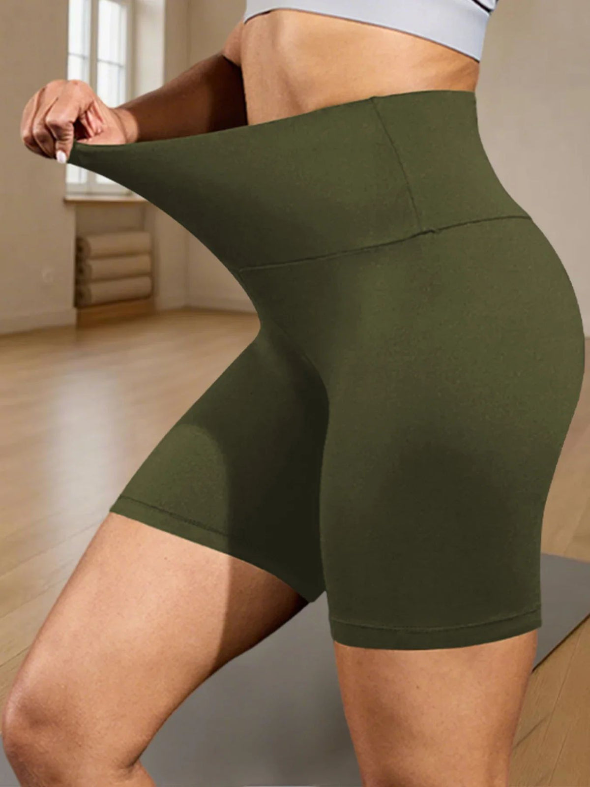 Women's High Waisted Biker Shorts Super Soft Tummy Control No See Through Workout Yoga Running Athletic Push Up Gym Fitness