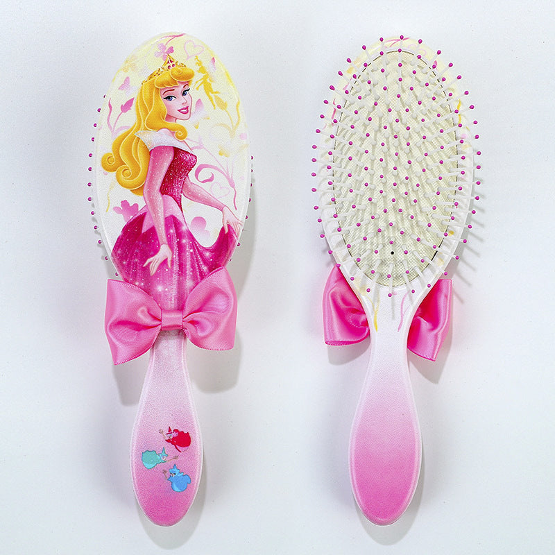 Disney Princess Theme Air Cushion Combs The Little Mermaid Ariel Princess Elsa Anna Children Cute Hair Massage Comb Girls Gifts