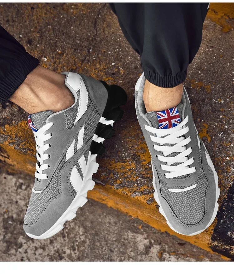 Brand Trend Size 46 47 48 Men's Wear-resistant Cushioning Thick-soled Fitness Sneakers Outdoor Breathable Running Shoes for Men
