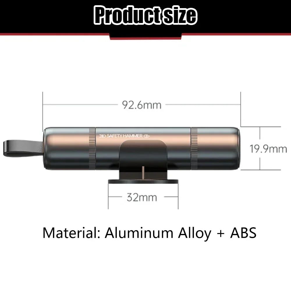 1/4 Pcs Car Safety Hammer 2 in 1 Emergency Glass Breaker Cut The Seat Belt Rescue Tool English Packing Car Accessories