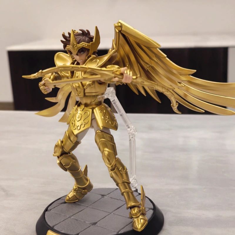 New Genuine BLOKEES Gold Saint Seiya Sagittarius Seiya Pegasus Aiolos Tenma Pegasus Action Figure Toy Assembly Figure Toy Gift