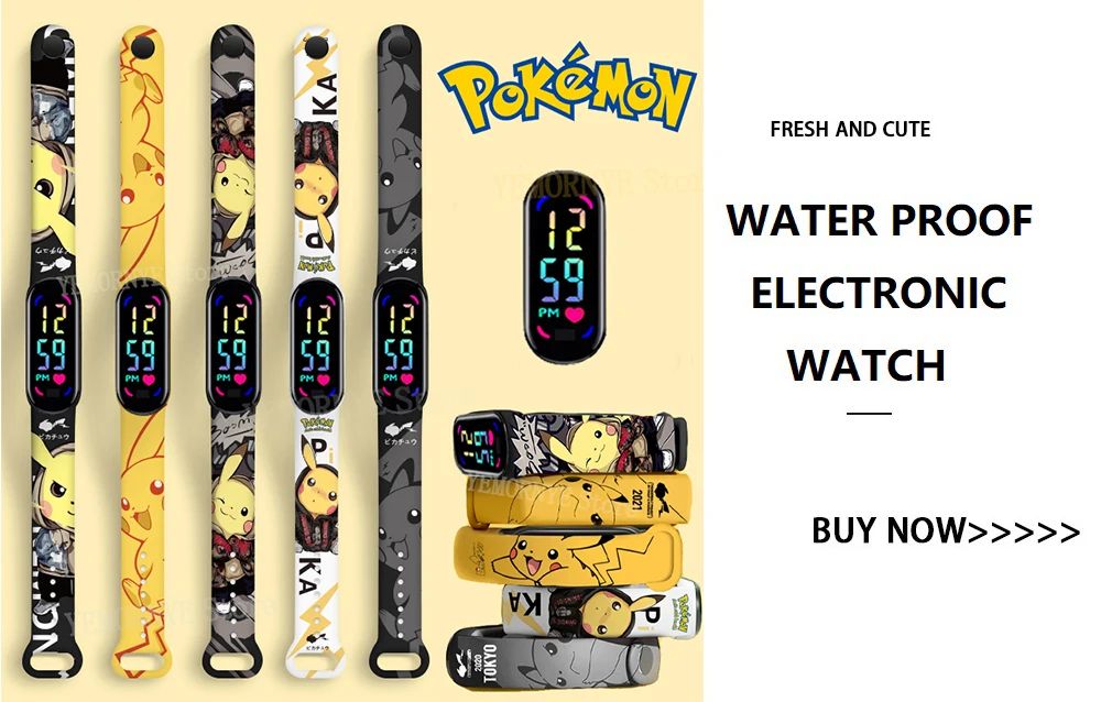 Mario Bros Children's Watches Action Figures Luigi Princess Peach Yoshi Bowser kids Sport Wristband Waterproof Digital Watch Toy