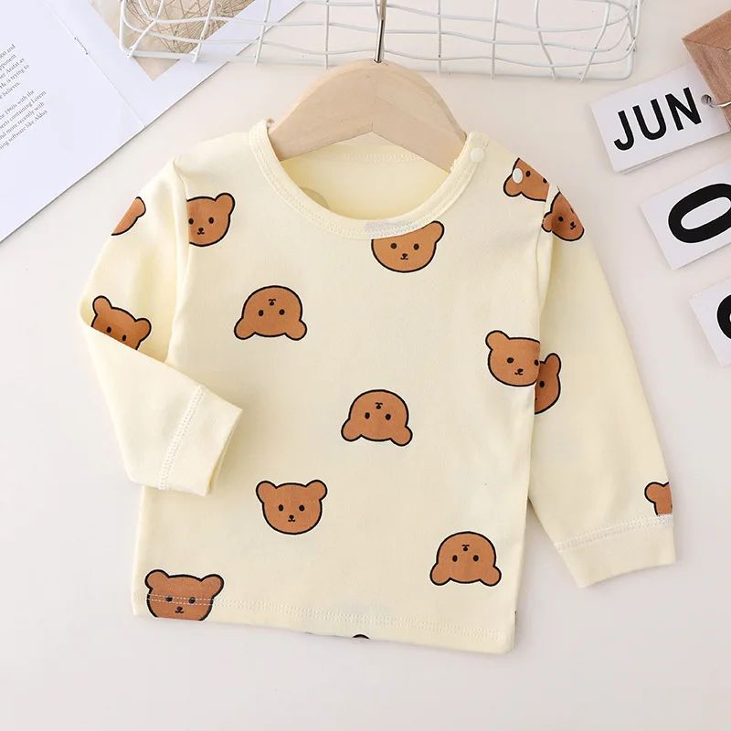 Baby Clothes 2pcs Sets Autumn Winter Baby Pajama Set Bottom Underwear Two-piece Set Cotton Baby Boy Long Sleeves Outfit