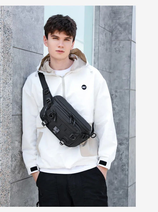 OZUKO Tactical bag Fanny Pack Outdoor Sports Tactical Multifunction Waterproof Male Chest Bag Mens Crossbody Bags