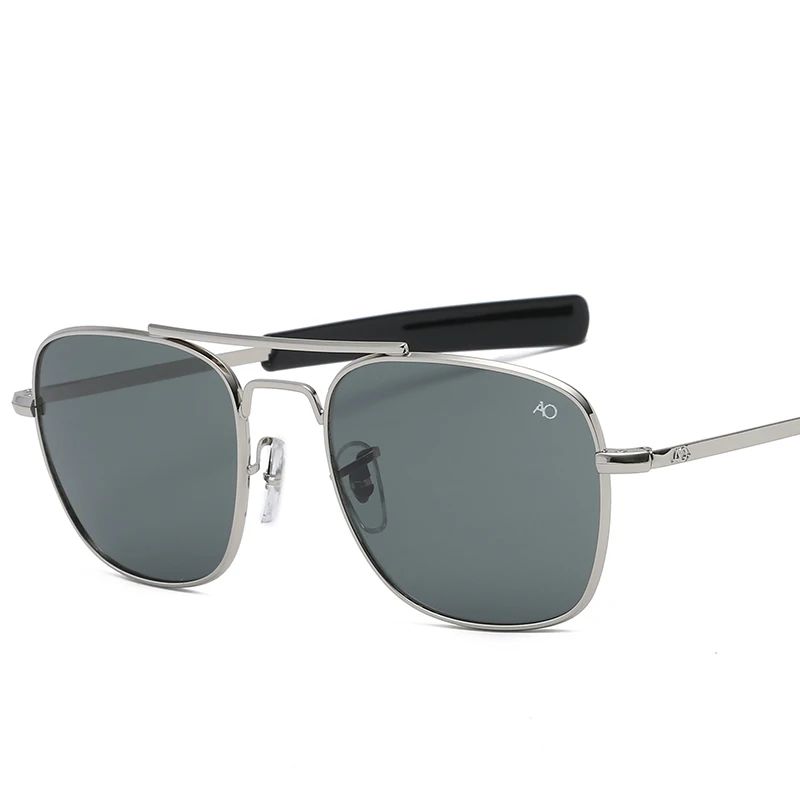 Fashion Aviation Sunglasses Men Luxury Brand Designer Square Sun Glasses for Male American Army Military Oculos