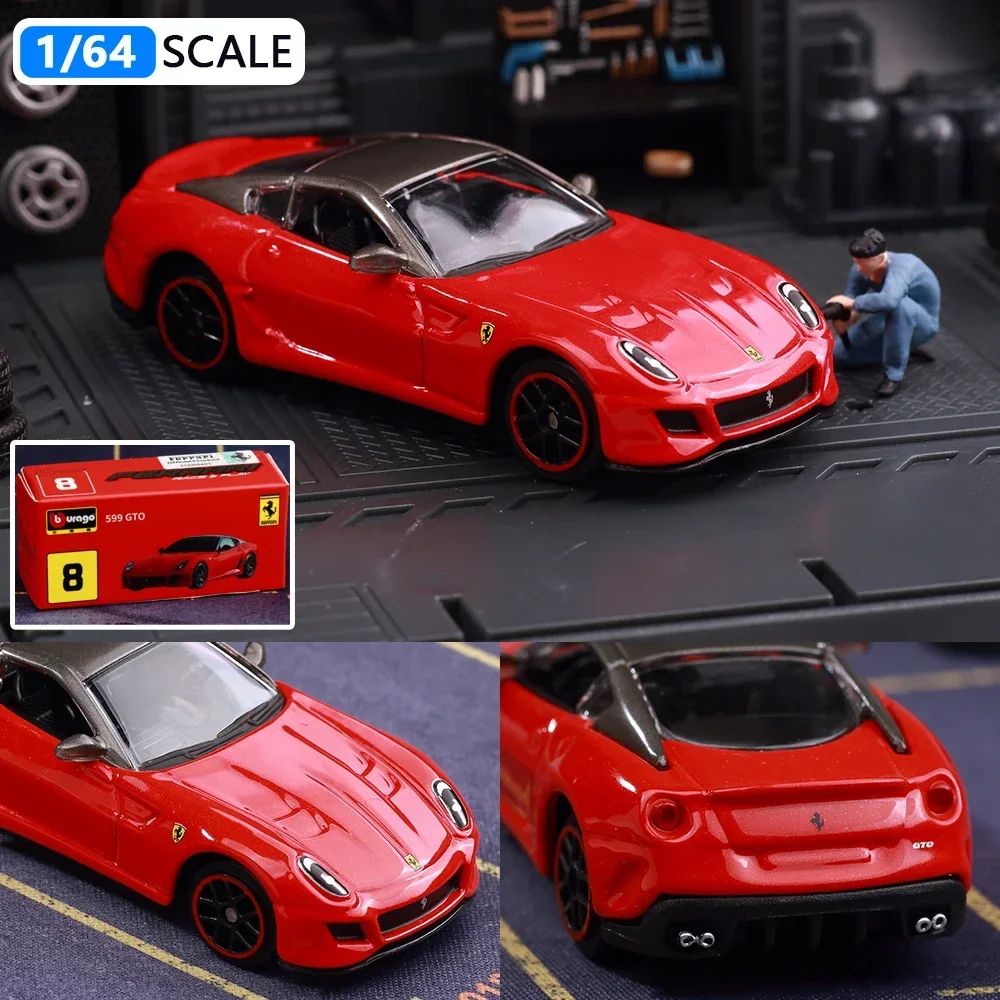 Bburago 1:64 Porsche 911 Gt2 Lamborghini Ferrari SP3 812 1959 Cadillac Miniature Alloy Diecast Car Model Collection Toy Gifts