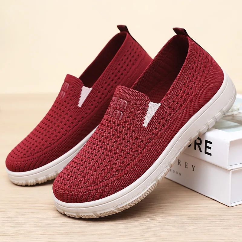 Women's Shoes Summer 2025 Breathable Single Shoes with Soft Sole Thick Sole Casual Cloth for Women Free Shippiing Shoes