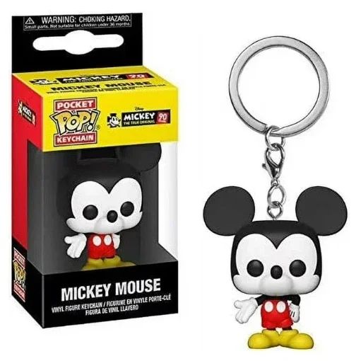 New 22 Styles Funko Pocket pop Keychains Mickey Mouse Minnie Donald Duck Stitch Angel Elvis TIKI Lilo Scrump Vinyl Figure Toys