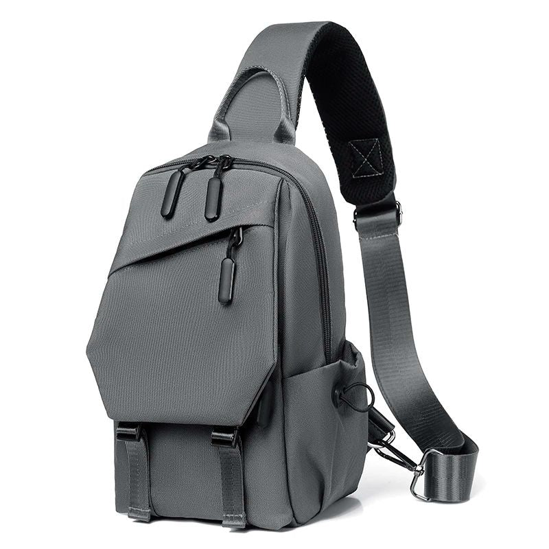 Men Multi-composition Shoulder Crossbody Bag Sports Chest Bag Waterproof Wear-resistant Outdoor Sports Travel