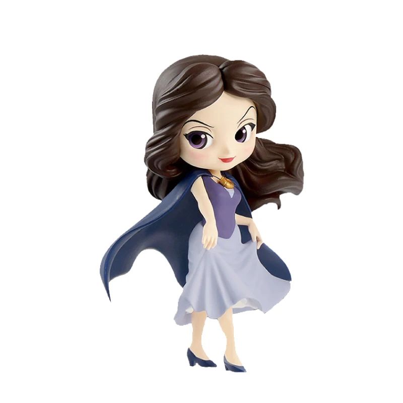 Bandai Original Disney Anime Figure Sitting Villain Doll Q Version Kids Toys Home Decoration Girl'S Birthday Model Cute Toy Gift