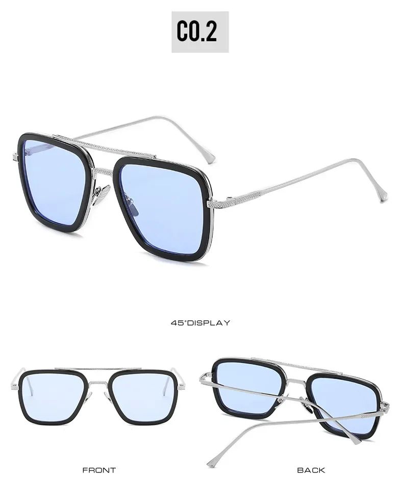 High Quality Iron Man Tony Stark Fishing Sunglasses Square Outdoor Sport Fishing Glasses Men Spider Eyewear Sports Sun Glasses