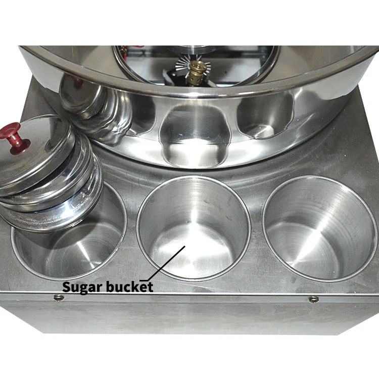 Commercial Marshmallow Machine Stainless Steel Gas Cotton Candy Maker DIY Candy Floss Machine Fancy Brushed Spun Sugar Machine