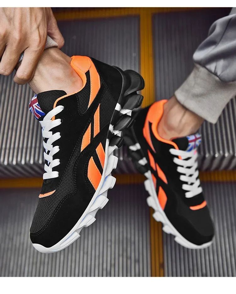 Brand Trend Size 46 47 48 Men's Wear-resistant Cushioning Thick-soled Fitness Sneakers Outdoor Breathable Running Shoes for Men