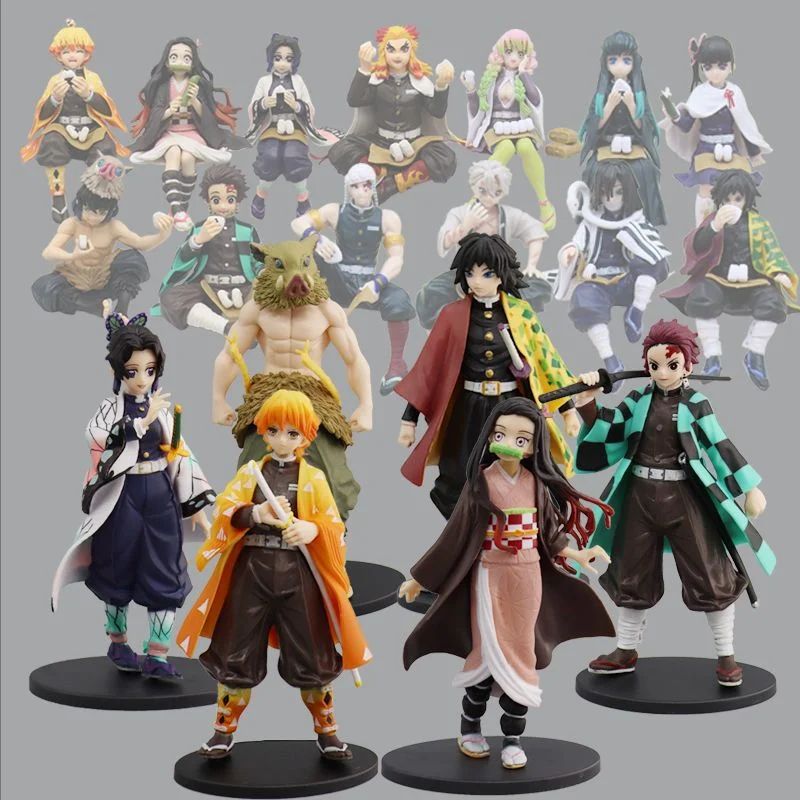Anime Demon Slayer Action Figures Kimetsu No Yaiba Shinobu Nezuko “PVC” Dolls Model Collection Ornaments Japan Derivatives Toys