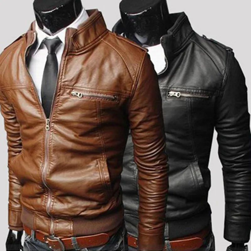 MRMT 2025 Brand New Men's Motorcycle Leather Jacket Slim Men Leather Jacket Outer Wear Clothing For Male Garment Man Jackets